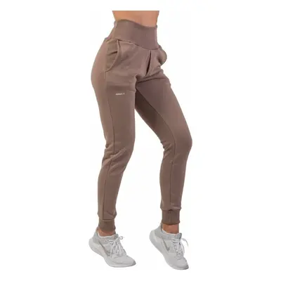 Nebbia High-Waist Loose Fit Sweatpants "Feeling Good" Brown Fitness nadrág