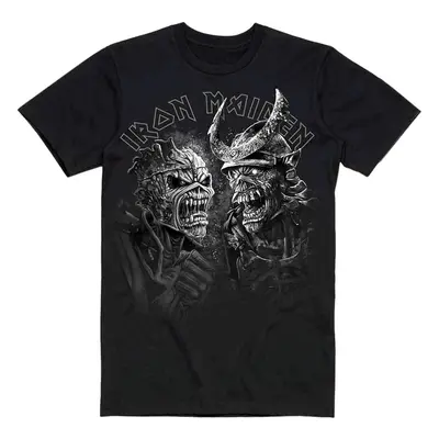 Iron Maiden Ing Senjutsu Large Grayscale Heads Unisex Black