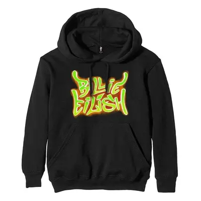 Billie Eilish Pulóver Airbrush Flames Blohsh Black