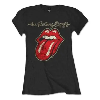 The Rolling Stones Ing Plastered Tongue Womens Black