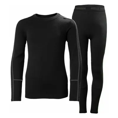 Helly Hansen JR Lifa Merino Midweight Set Black Vitorlás aláöltözet