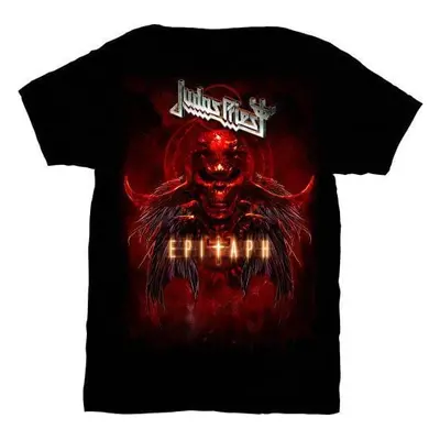 Judas Priest Ing Epitaph Red Horns Unisex Black