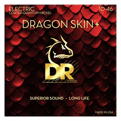 DR Strings Dragon Skin+ Coated Medium Elektromos gitárhúrok