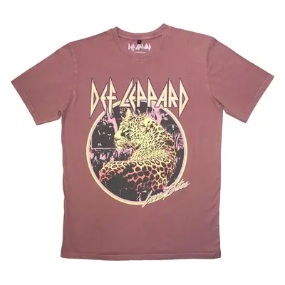 Def Leppard Ing Love Bites Stone Wash Unisex Kashmir Red