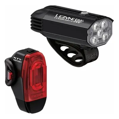 Lezyne Fusion Drive 500+/KTV Drive Pro+ Pair Satin Black/Black Front lm / Rear lm Lámpa szett