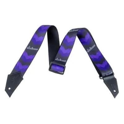 Jackson 299-3258-004 Textil gitár heveder Double V Black/Purple