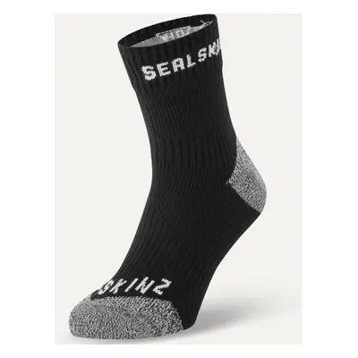 Sealskinz Waterproof All Weather Ankle Length Sock with Hydrostop Black/Grey Kerékpáros zoknik