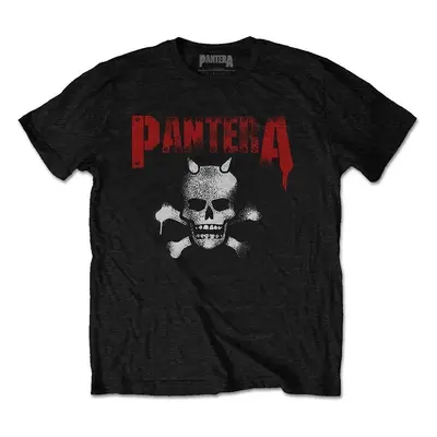 Pantera Ing Horned Skull Stencil Unisex Black