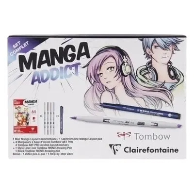 Clairefontaine Manga Addict Set Vázlattömb g