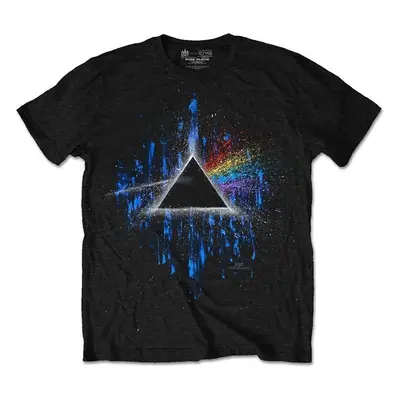 Pink Floyd Ing Dark Side of the Moon Blue Splatter Unisex Black