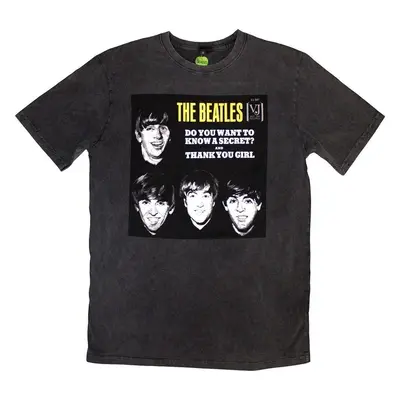 The Beatles Ing VJ Secret Sleeve Stone Wash Unisex Charcoal Grey