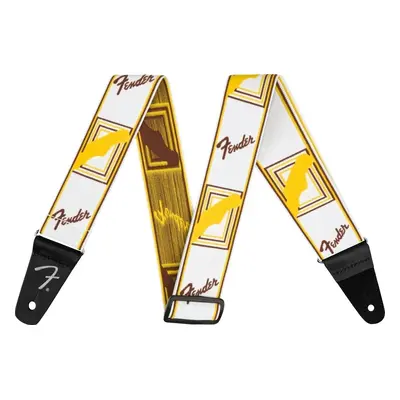 Fender Weighless 2'' Mono Strap Textil gitár heveder White/Brown/Yellow