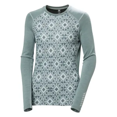 Helly Hansen Women’s LIFA Merino Midweight Graphic Long-Sleeve Crew Cactus Star Termikus fehérne