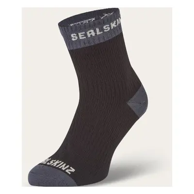 Sealskinz Waterproof Warm Weather Ankle Length Sock Black/Grey Kerékpáros zoknik