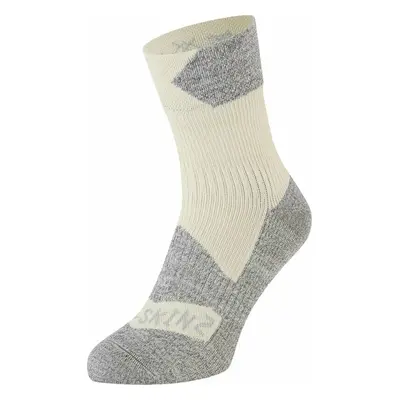 Sealskinz Bircham Waterproof All Weather Ankle Length Sock Cream/Grey Marl Kerékpáros zoknik