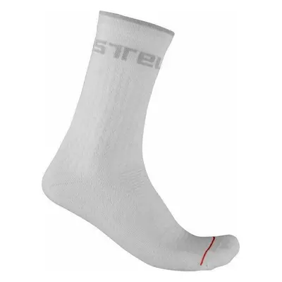 Castelli Distanza Sock White 2XL Kerékpáros zoknik