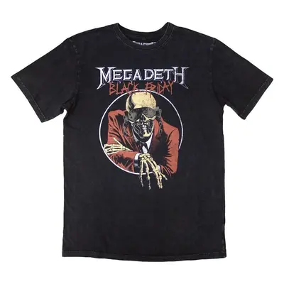 Megadeth Ing Black Friday Stone Wash Unisex Charcoal Grey