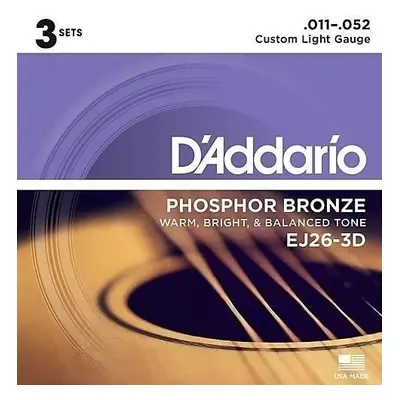 D'Addario EJ26-3D Akusztikus gitárhúrok