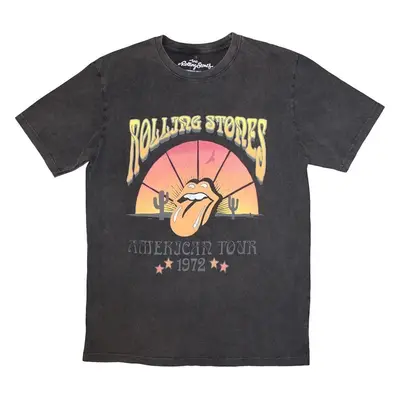 The Rolling Stones Ing Desert '72 Stone Wash Unisex Charcoal Grey