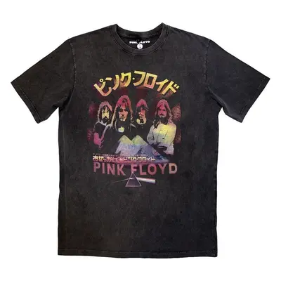 Pink Floyd Ing Japan Poster Stone Wash Unisex Charcoal Grey