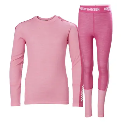 Helly Hansen JR Lifa Merino Midweight Set Sugar Pink Vitorlás aláöltözet