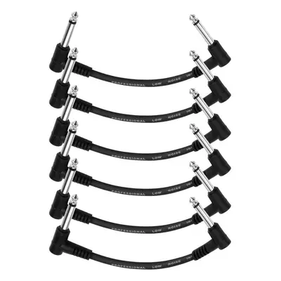 Donner EC1048 15cm Guitar Patch Cable Black 6-Pack 15,25 cm Pipa - Pipa Patch kábel