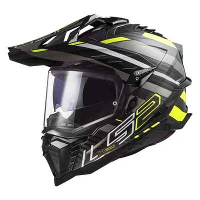 LS2 MX701 Explorer Carbon Edge Black/Hi-Vis Yellow Bukósisak