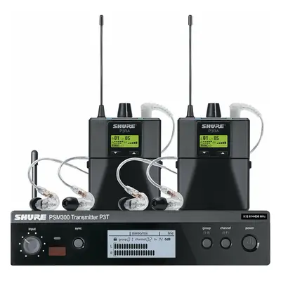 Shure P3TERA215TWP PSM TWINPACK PRO Vezeték nélküli fülmonitorozás K3E: MHz