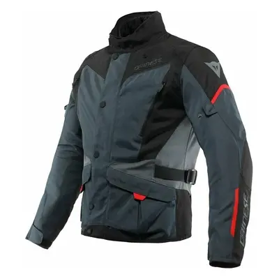 Dainese Tempest D-Dry Ebony/Black/Lava Red Textildzseki