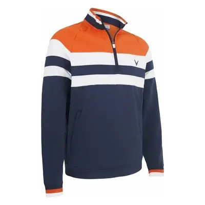 Callaway LS Street Blocked 1/4 Zip Navy Blazer Pulóver