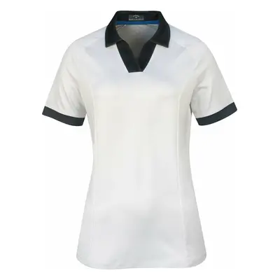 Callaway Womens Short Sleeve V-Placket Colourblock Brilliant White Rövid ujjú póló