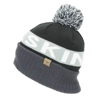 Sealskinz Water Repellent Cold Weather Bobble Hat Black/Grey/White/Black Sapka