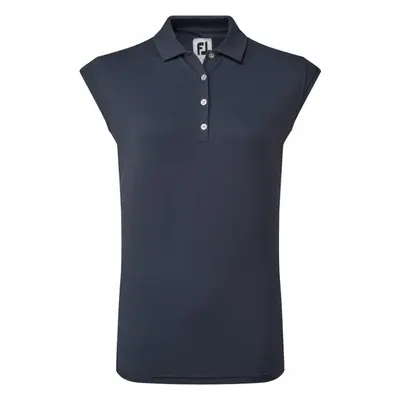 Footjoy Cap Sleeve Rib Knit Navy Rövid ujjú póló