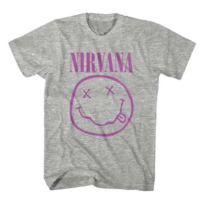 Nirvana Ing Purple Happy Face Unisex Grey