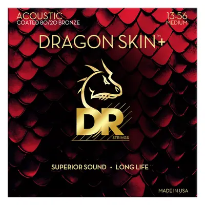 DR Strings Dragon Skin+ Coated 80/20 Medium Akusztikus gitárhúrok