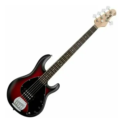 Sterling by MusicMan S.U.B. RAY5 Red Ruby Burst Satin Elektromos basszusgitár