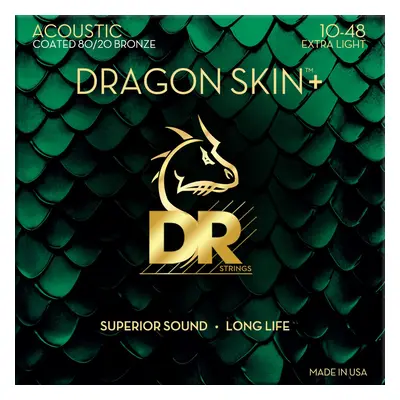 DR Strings Dragon Skin+ Coated 80/20 Extra Light Akusztikus gitárhúrok