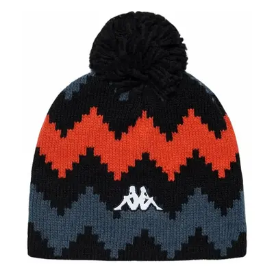 Kappa 6Cento Pomok G Beanie Black/Grey Asphalt/Orange Smutty Graphic Téli sapka