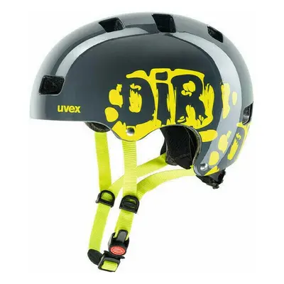 UVEX Kid Dirtbike Grey/Lime Gyerek kerékpáros sisak