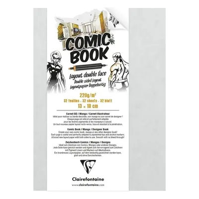 Clairefontaine Comic Book Layout Double Sided Paper Vázlattömb g