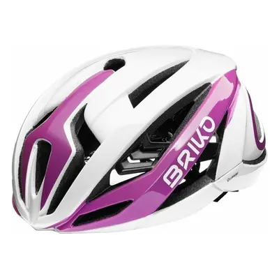 Briko Quasar Shiny White/Plum Kerékpár sisak