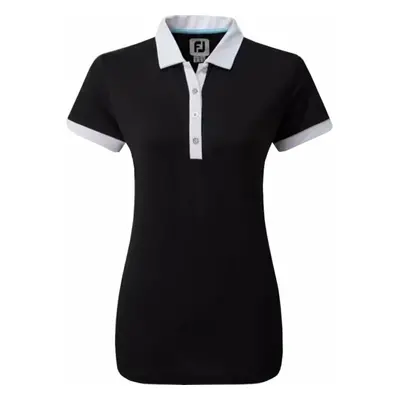 Footjoy Colour Block Womens Black Rövid ujjú póló