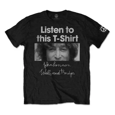 John Lennon Ing Listen Unisex Black