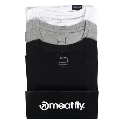 Meatfly Basic Multipack Black/Grey Heather/White Póló