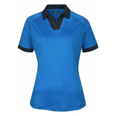 Callaway Womens Short Sleeve V-Placket Colourblock Blue Sea Star Rövid ujjú póló