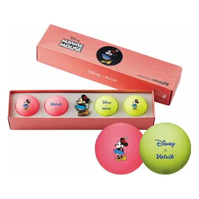 Volvik Vivid Lite Disney Characters Pack Golf Balls Minnie egér Golflabda