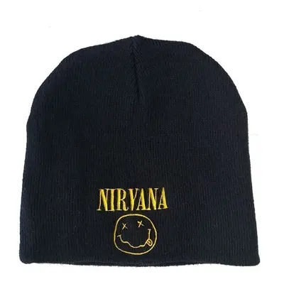 Nirvana Sapka Face Logo Black