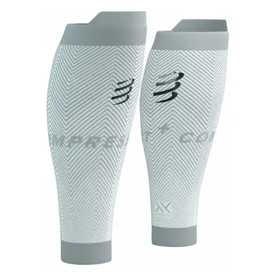 Compressport R2 Oxygen White/Nebel Grey Borjútakarók futóknak