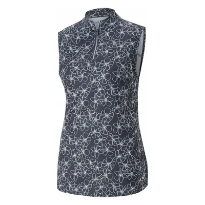 Puma Womens Cloudspun Island Flower Sleeveless Navy Blazer Rövid ujjú póló