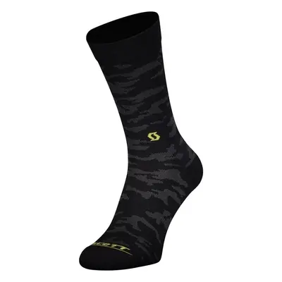 Scott Sock Trail Camo Crew Black-Sulphur Yellow Futózoknik